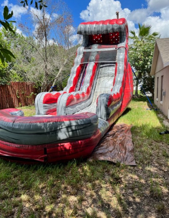 18ft Red Marble Water Slide